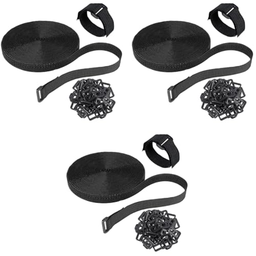 HASTHIP® Cable Organiser Ties Strap Adjustable Multipurpose Hook and Loop Securing for Wire Curtain Marker Belts 5m 25 Plastic Buckles 3 PCS HASTHIP® Cable Organiser Ties Strap Adjustable Multipurpose Hook and Loop Securing for Wire Curtain Marker Belts 5m 25 Plastic Buckles 3 PCS